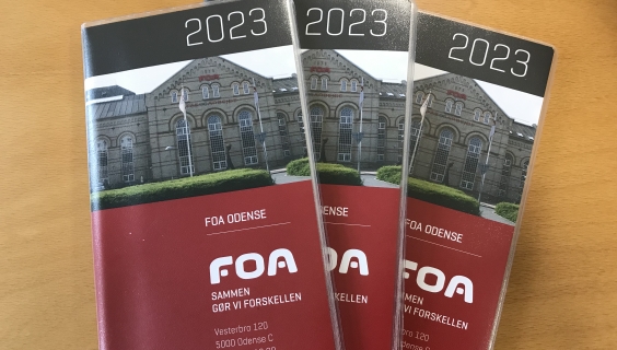 Billede af 3 lommebøger 2023 fra FOA Odense